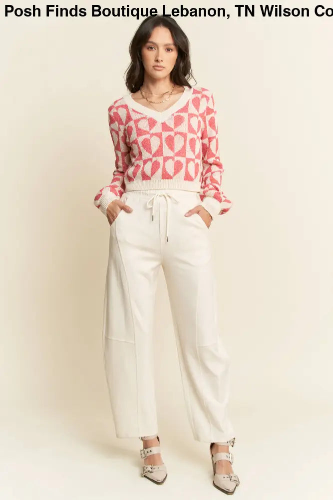 SOLID ELASTIC WAISTBAND POCKETS LONG BARREL PANTS: Khaki / S - Posh Finds