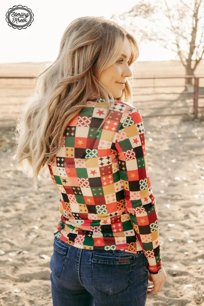 Stars Of Christmas Mesh Top - Posh Finds