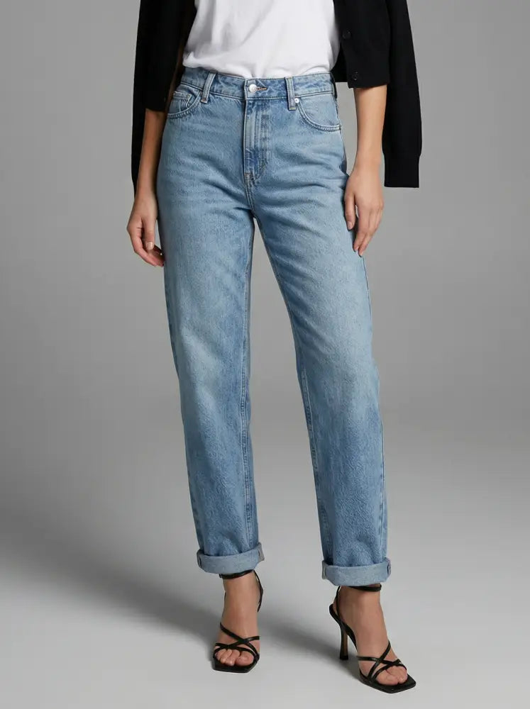 TAPERED MID RISE WIDE BAGGY JEANS: 5 (26) - Posh Finds