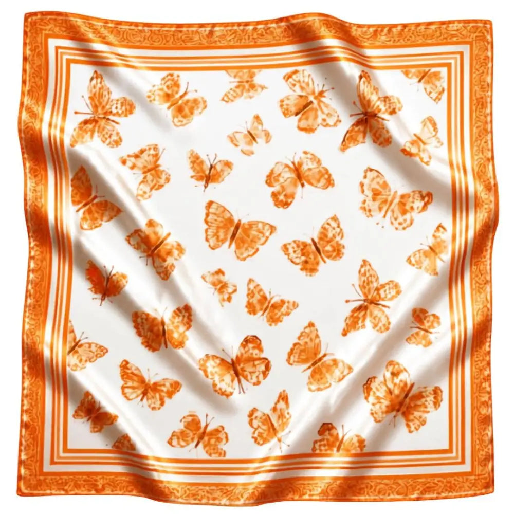 32’’ Bright Orange & White Gameday Bandana Scarf (4 PRINTS): TENN BANDANA 32”