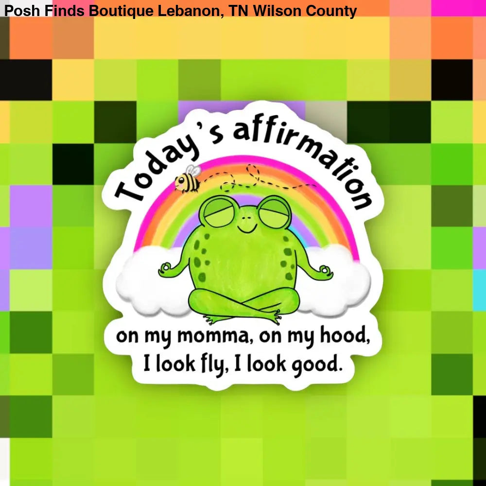 Today’s Affirmations Frog Sticker