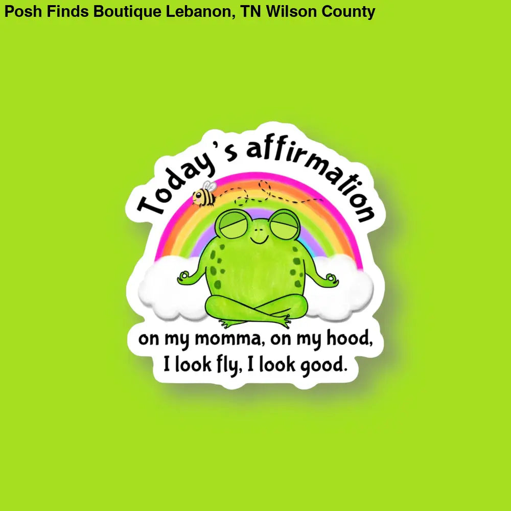 Today’s Affirmations Frog Sticker
