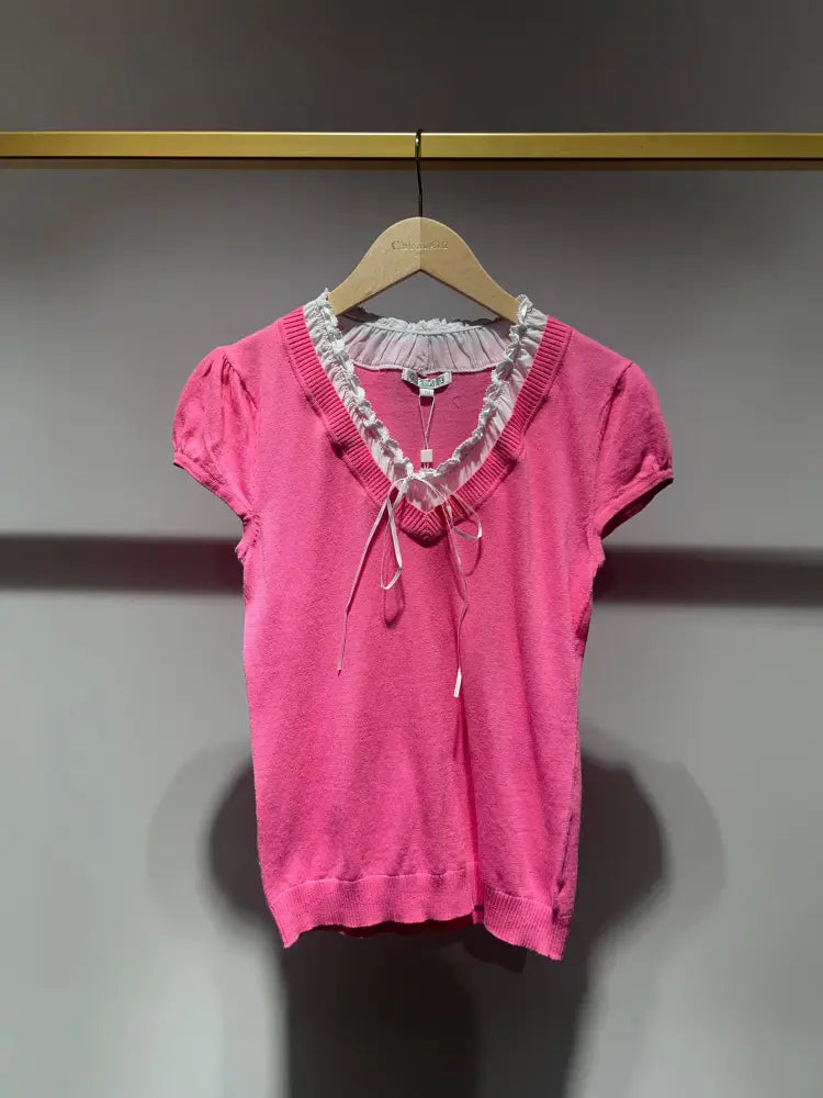 Top 2 in 1 lace collar Grey Shirt - Posh Finds