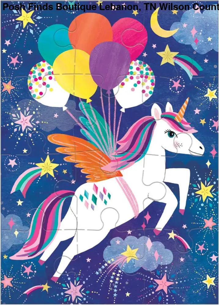 Unicorn Party Greeting Card Puzzle