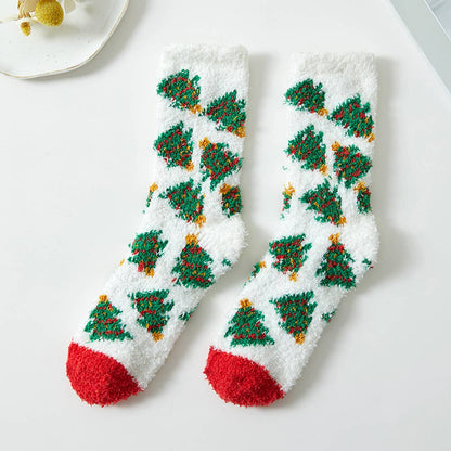 Christmas Pattern Fuzzy Socks