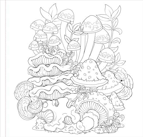 Peter Pauper Press Mushrooms Adult Coloring Book, Pack of 1