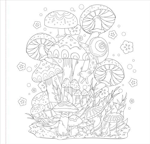 Peter Pauper Press Mushrooms Adult Coloring Book, Pack of 1