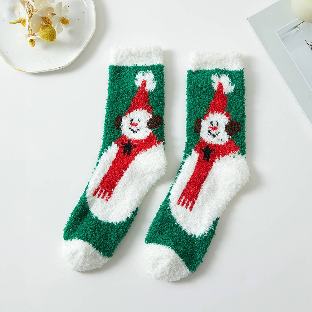 Christmas Pattern Fuzzy Socks