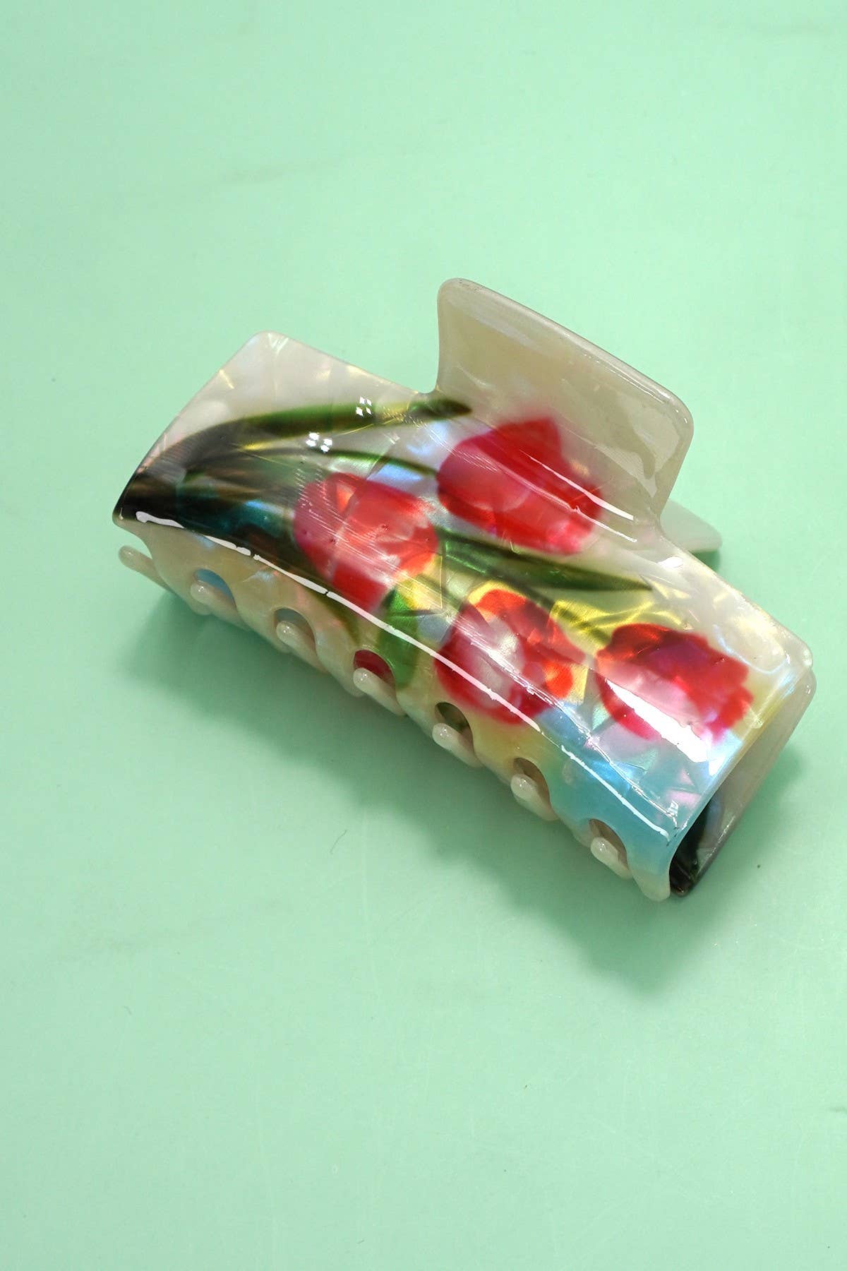 LARGE FLORAL HAIR CLAW CLIPS - Posh Finds