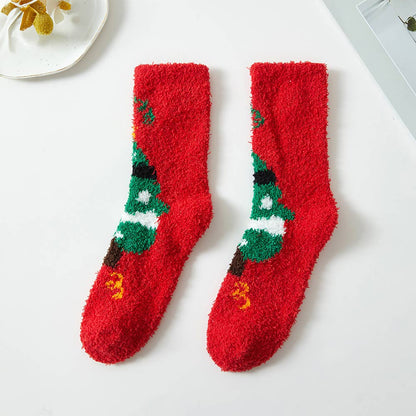 Christmas Pattern Fuzzy Socks