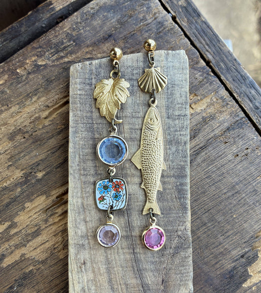 Nature Study Number 2 Vintage Charm Dangles - Posh Finds