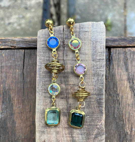 Galaxy Jewel Dangle Earrings - Posh Finds