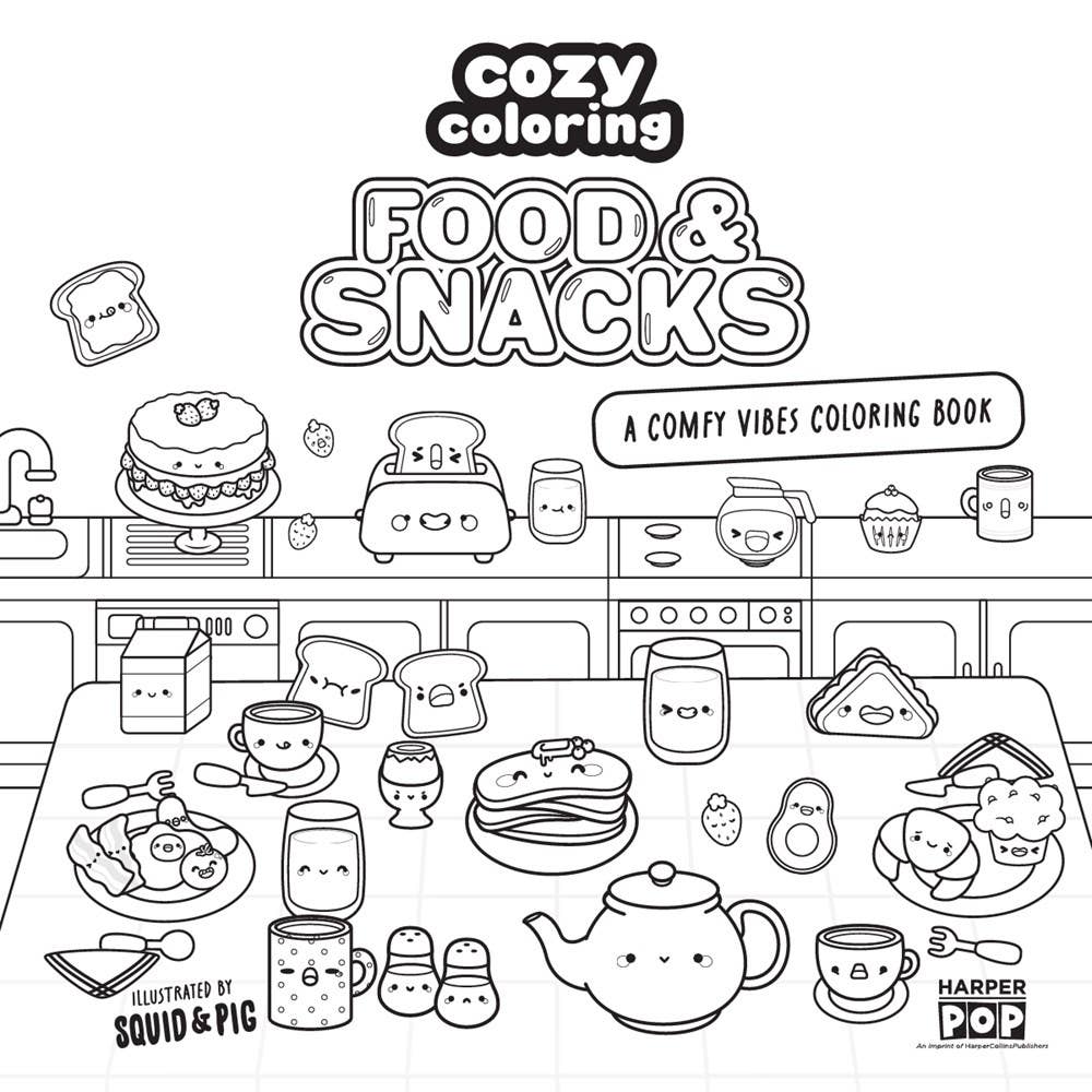 Cozy Coloring: Food & Snacks