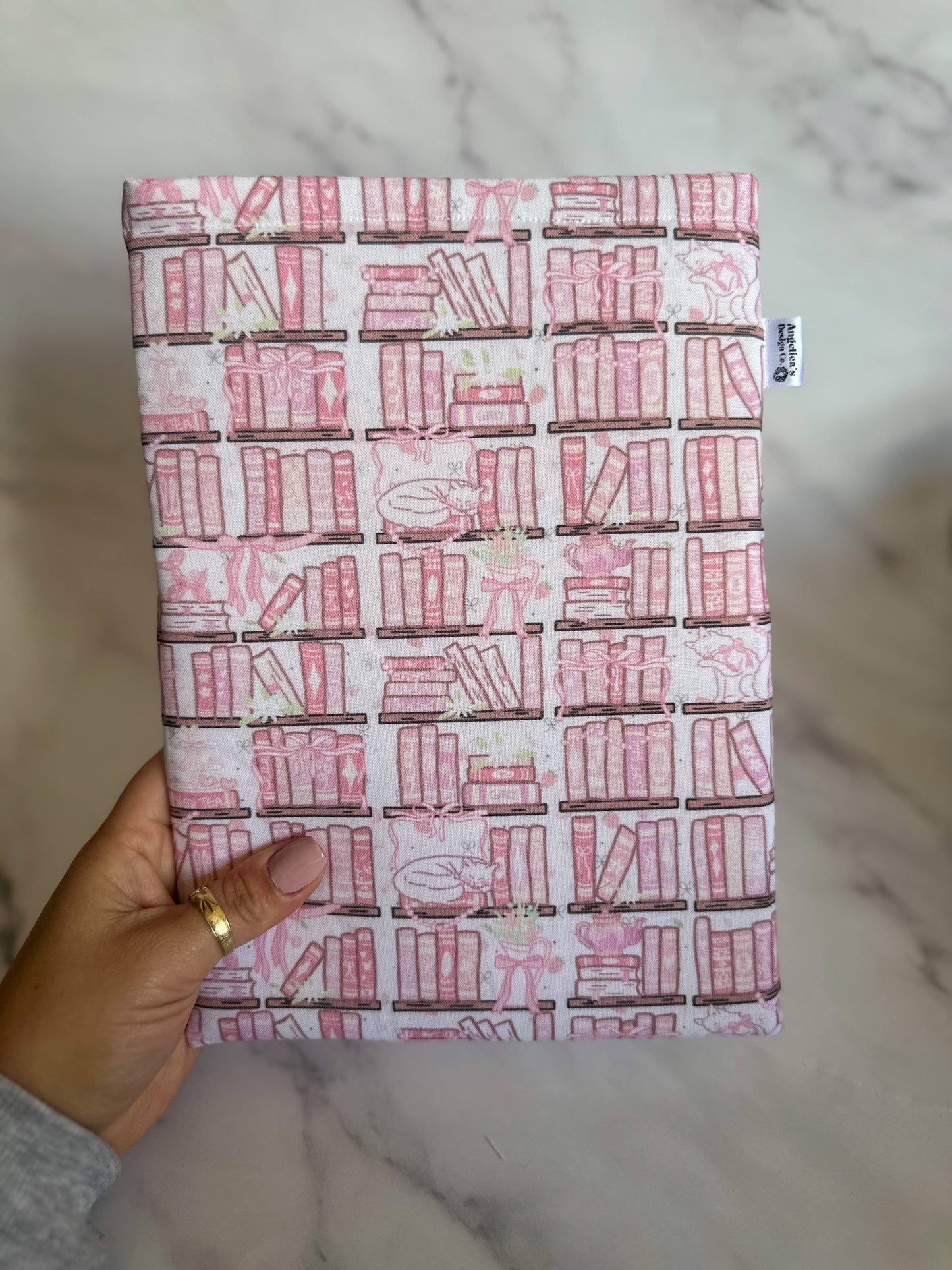 PINK COQUETTE LIBRARY book sleeve: Button / XL