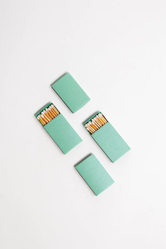 Iridescent Color Matchbox with White Matchsticks: Iridescent Mint - Posh Finds