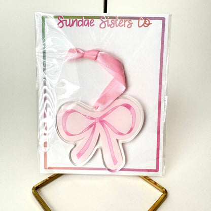 Pink Bow Ornament | Coquette