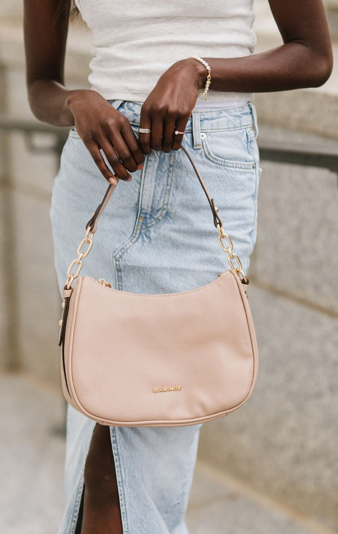 Ashton Saddle Crossbody Purse Handbag Pink or Taupe