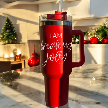 I Am Freaking Jolly Tumbler in Red