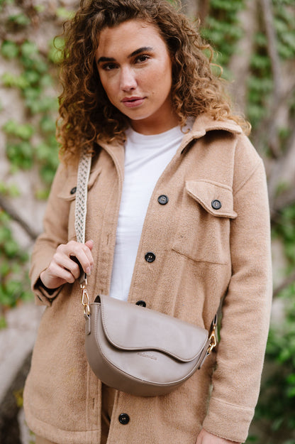 Ellis Convertible Crossbody in Black Camel or Taupe