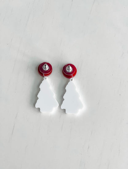 Christmas Tree Snack Dangle Earrings