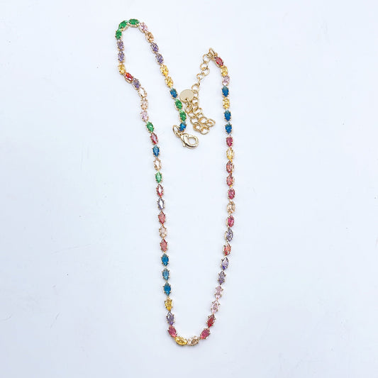 Multi Color Infinity Necklace Adjustable