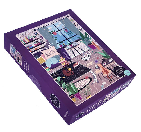 Texting cats - 1000 piece soft touch Jigsaw Puzzle - Posh Finds
