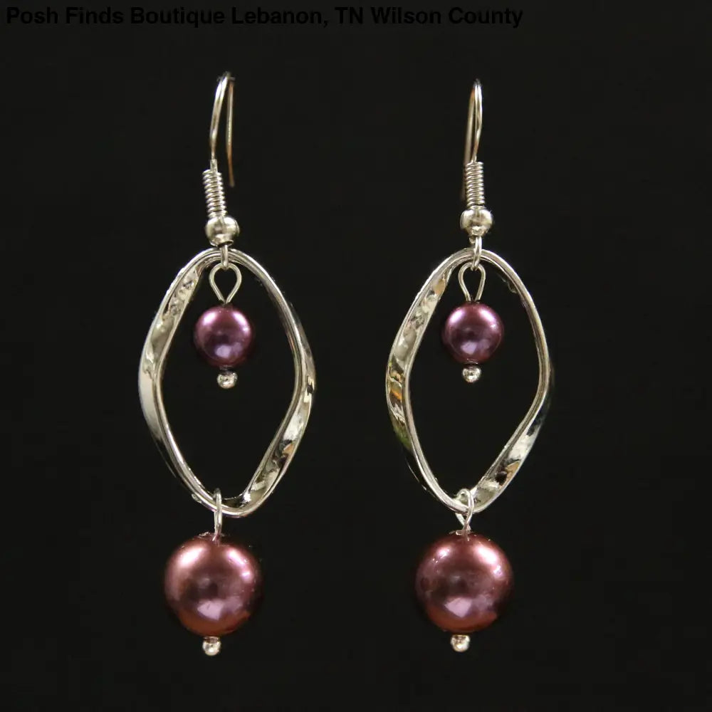 Abstract Oyster Earrings: Pink - Posh Finds
