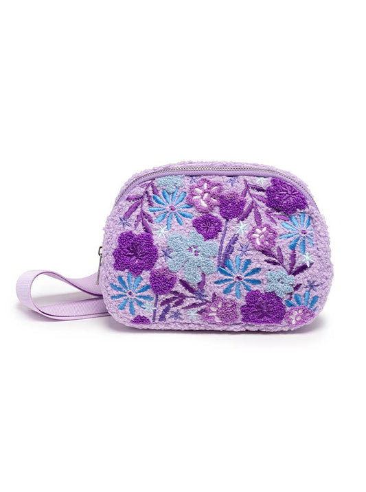 Adjustable Belt Bag - Blooming Flowers - Purple - Posh Finds