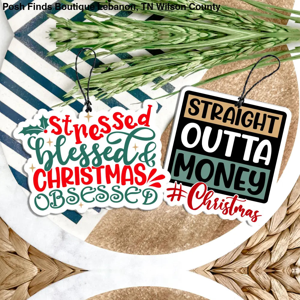 Air Freshener Straight Outta Money Christmas Vanilla - Posh Finds