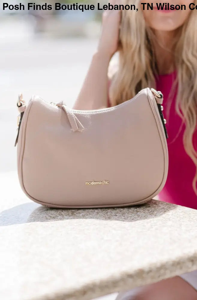 Ashton Saddle Crossbody Purse Handbag Pink or Taupe - Posh Finds