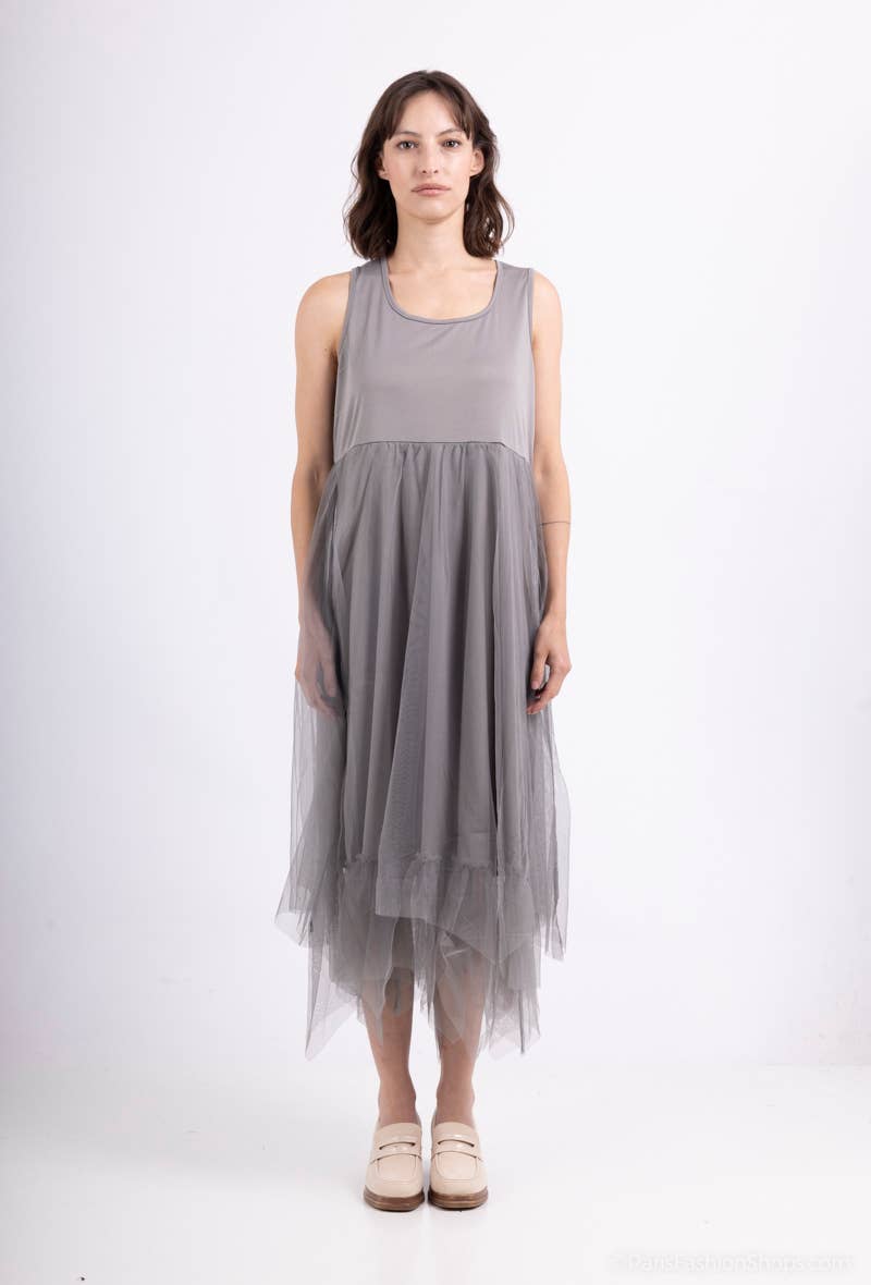 Asymmetric Fit Sweater & Dress Set: Grey - Posh Finds