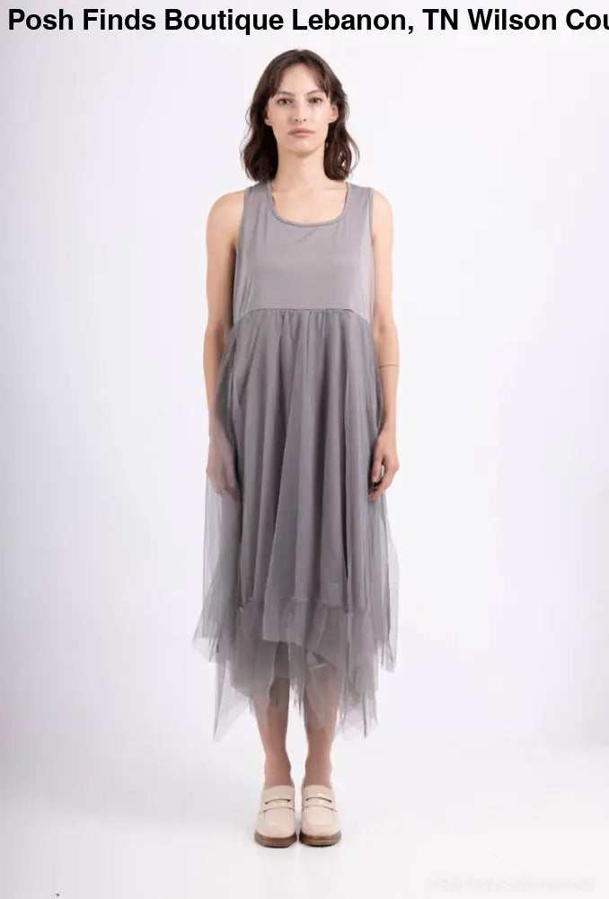 Asymmetric Fit Sweater & Dress Set: Grey - Posh Finds