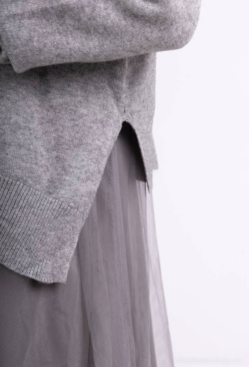 Asymmetric Fit Sweater & Dress Set: Grey