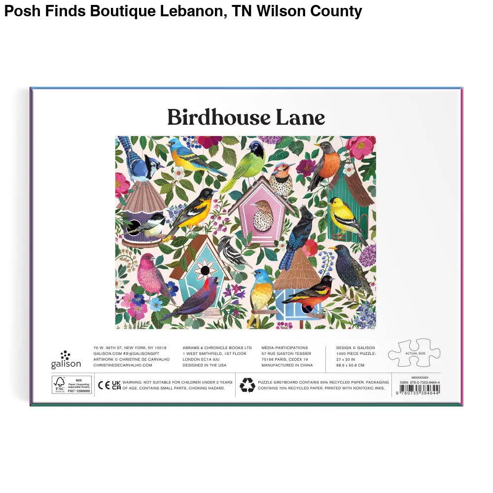 Birdhouse Lane 1000 Piece Puzzle