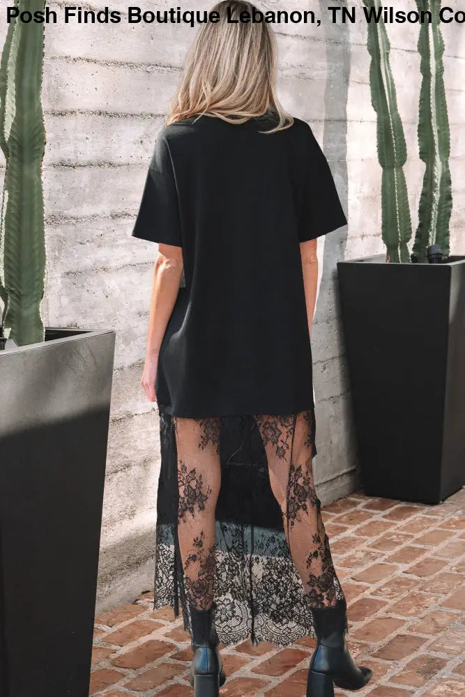 Black High Waist Lace Sandalwood Long dress - Women > Dresses