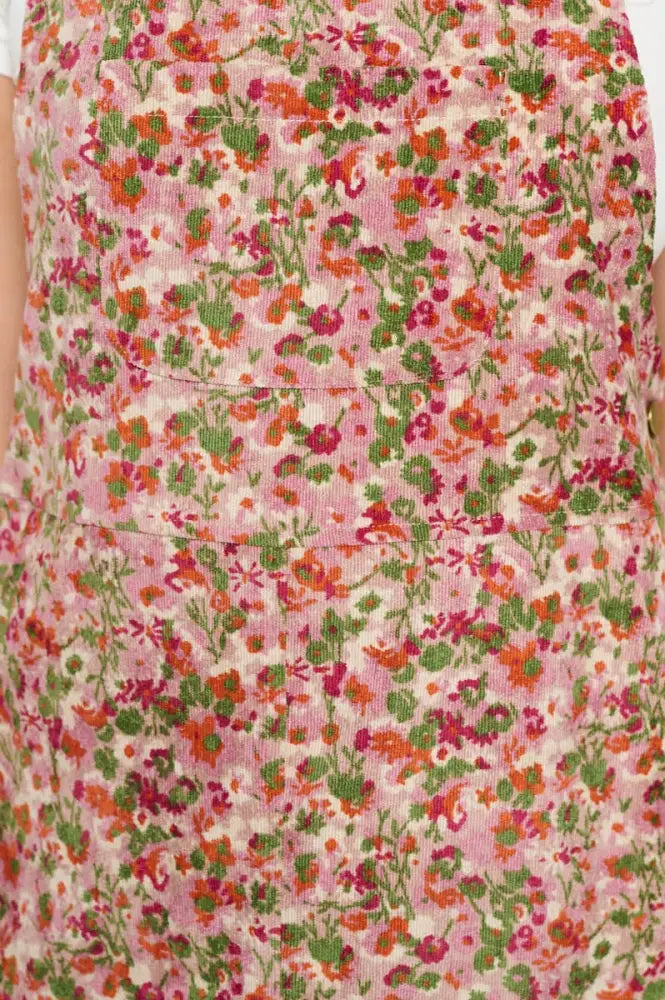 BLOOMING MEADOW CORDUROY OVERALL DRESS - Posh Finds