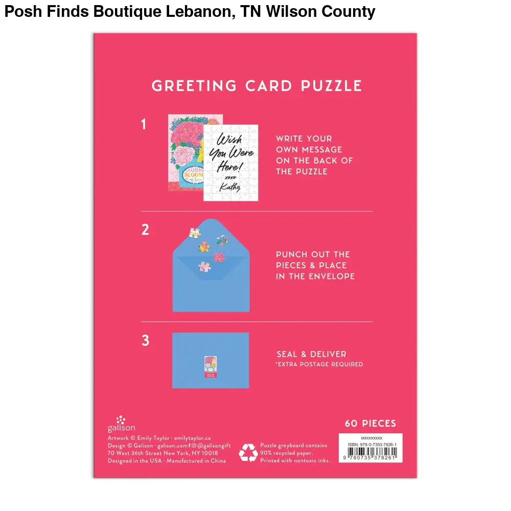 Blooms of Love Greeting Card Puzzle
