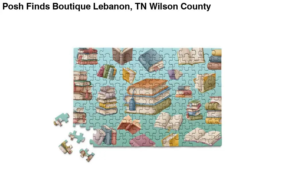 Book Collage Shop Store Collection mini jigsaw puzzles - Posh Finds