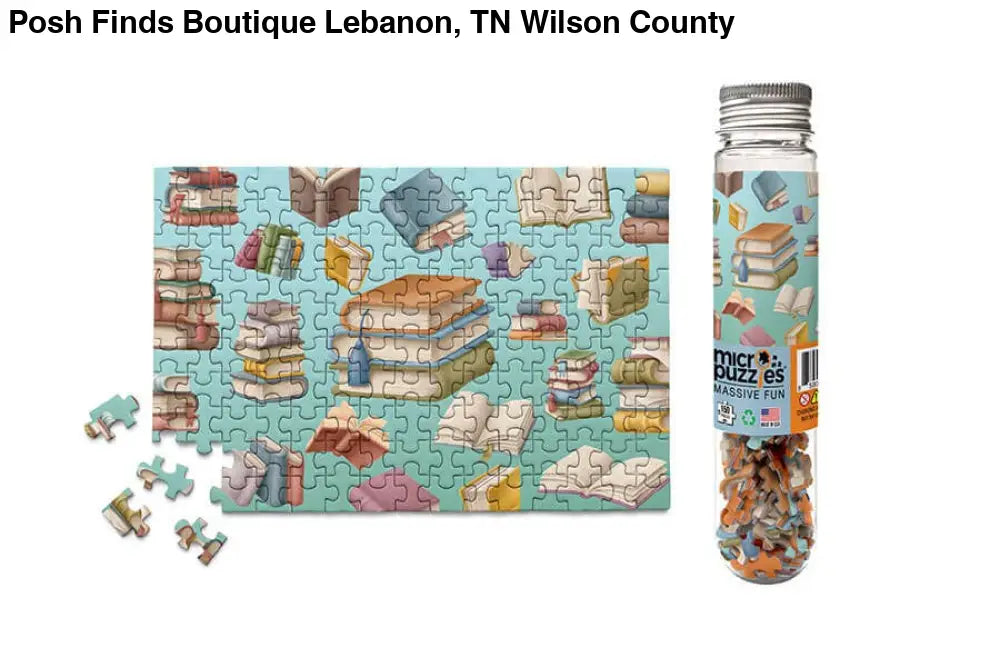 Book Collage Shop Store Collection mini jigsaw puzzles - Posh Finds