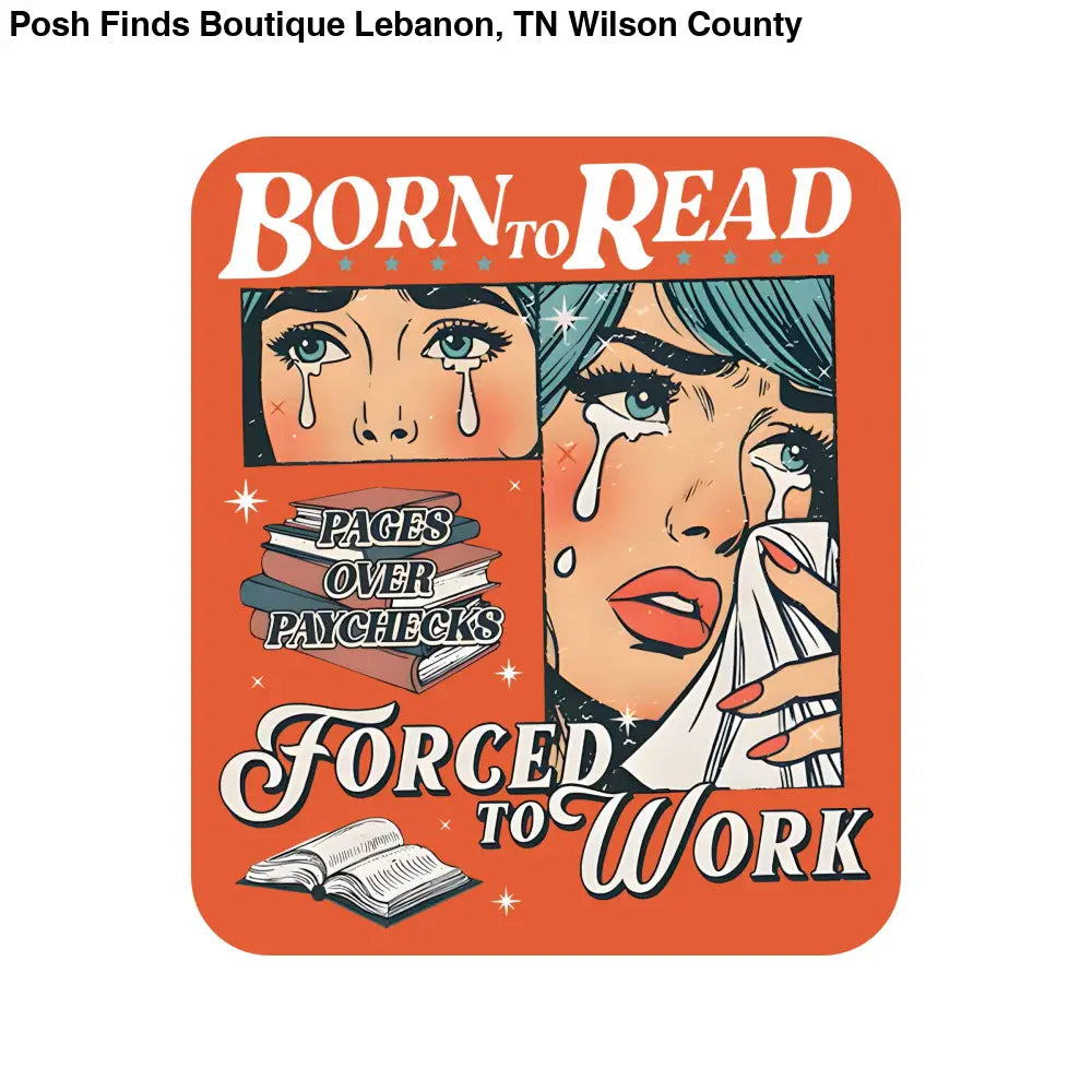 Book Read Funny Humor Lit Cute High Quality Vinyl Sticker - Posh Finds