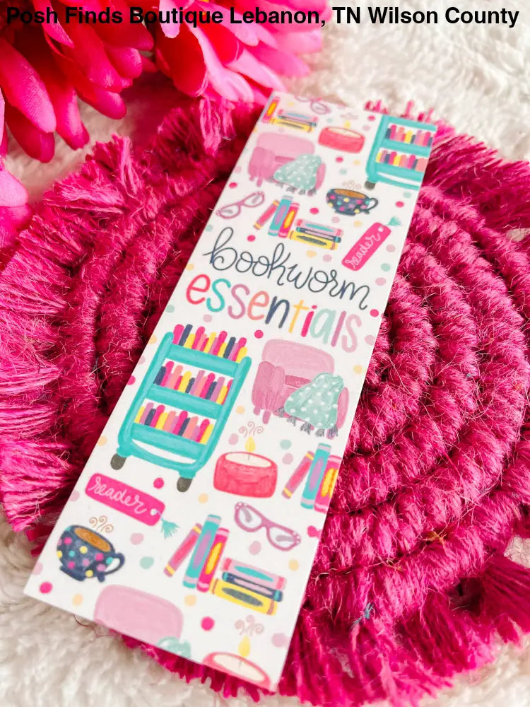 Bookworm Essentials Bookmark: Laminated - Posh Finds
