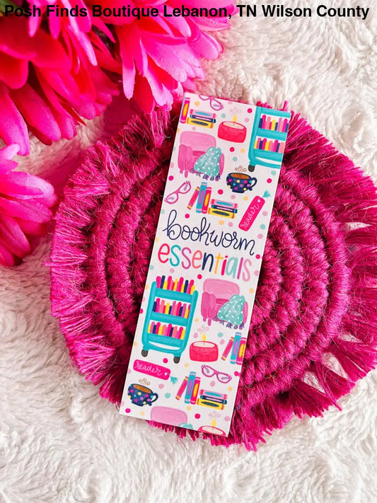 Bookworm Essentials Bookmark: Laminated - Posh Finds