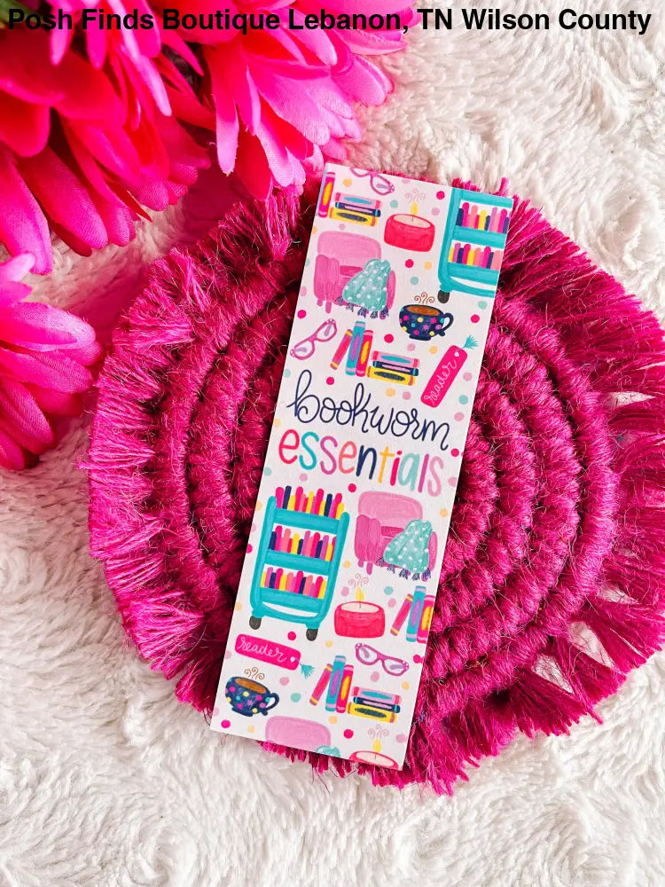 Bookworm Essentials Bookmark: Laminated - Posh Finds