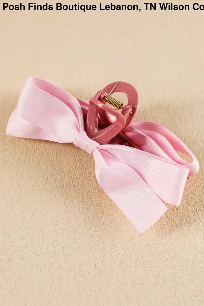 Bow Decor Large Hair Claw Clip: Fiery Red / One Size - Posh Finds