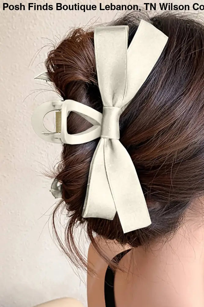 Bow Decor Large Hair Claw Clip: Pink - Posh Finds