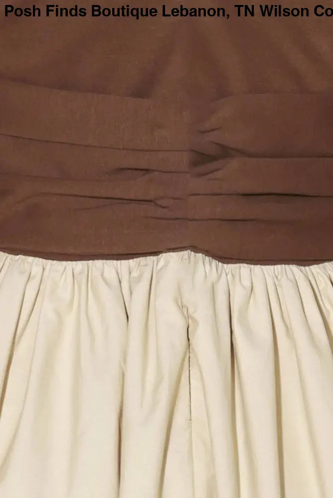 Brown Tan Solid Midi Dress - Women > Dresses