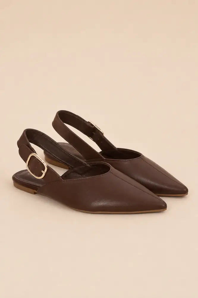 BS-YOLLANDA - Pointed Toe Slingback Flat: Wine / 12BB: 6(1)-6.5(1)- 7(1)-7.5(1)-8(1)-8.5(2)-9(2)-10(2)-11(1)