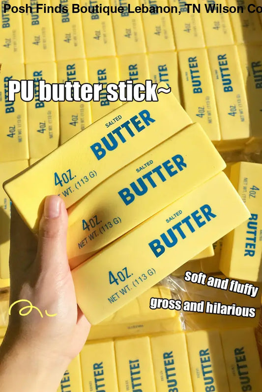 Butter Sticker Squishy Toy: Yellow - toys