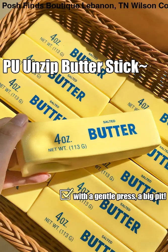 Butter Sticker Squishy Toy: Yellow - toys