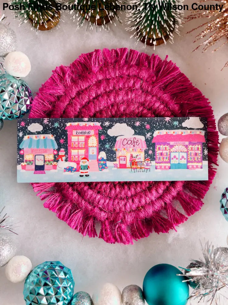 Christmas at Book Lover's Lane Bookmark: Laminated - Posh Finds